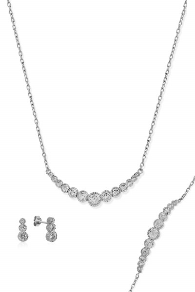 925 Ayar Gümüş Su Yolu Üçlü...