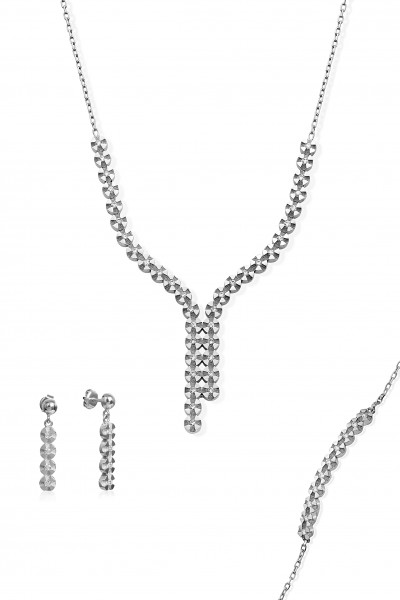 925 Ayar Gümüş Çift Sıra Su...