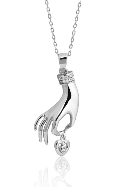 925 Ayar Gümüş Kalp Tutan...